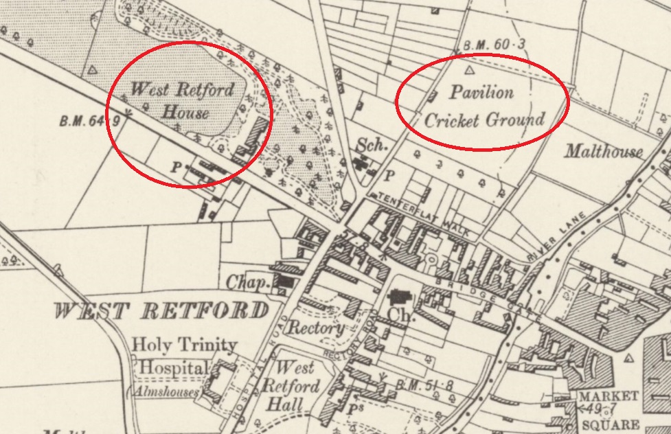 Retford - West Retford House : Map credit National Library of Scotland